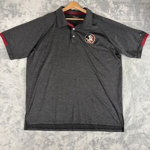 Florida State Seminoles Mens 2XL Heather Gray Logo Golf Polo Shirt Chiliwear